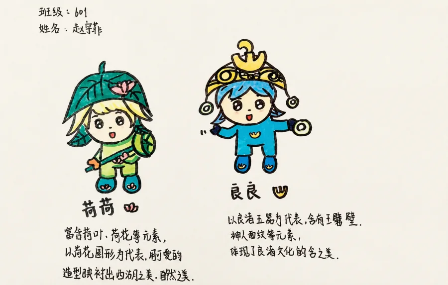 蓝色良渚文创包袋