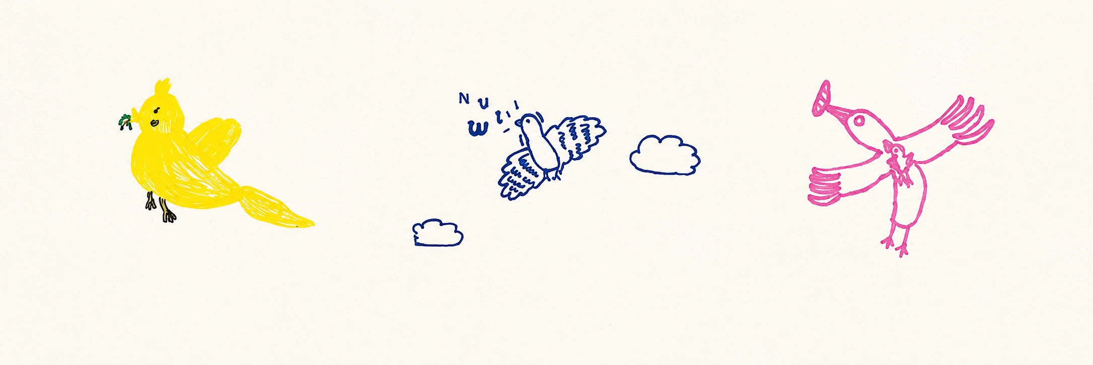 彩色渚鸟装饰画